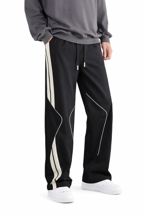 Slim Fit Track Pants for Men with Pockets